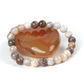 Bracelet en Agate Feuille de Bambou | Lithothérapie Stéphanie
